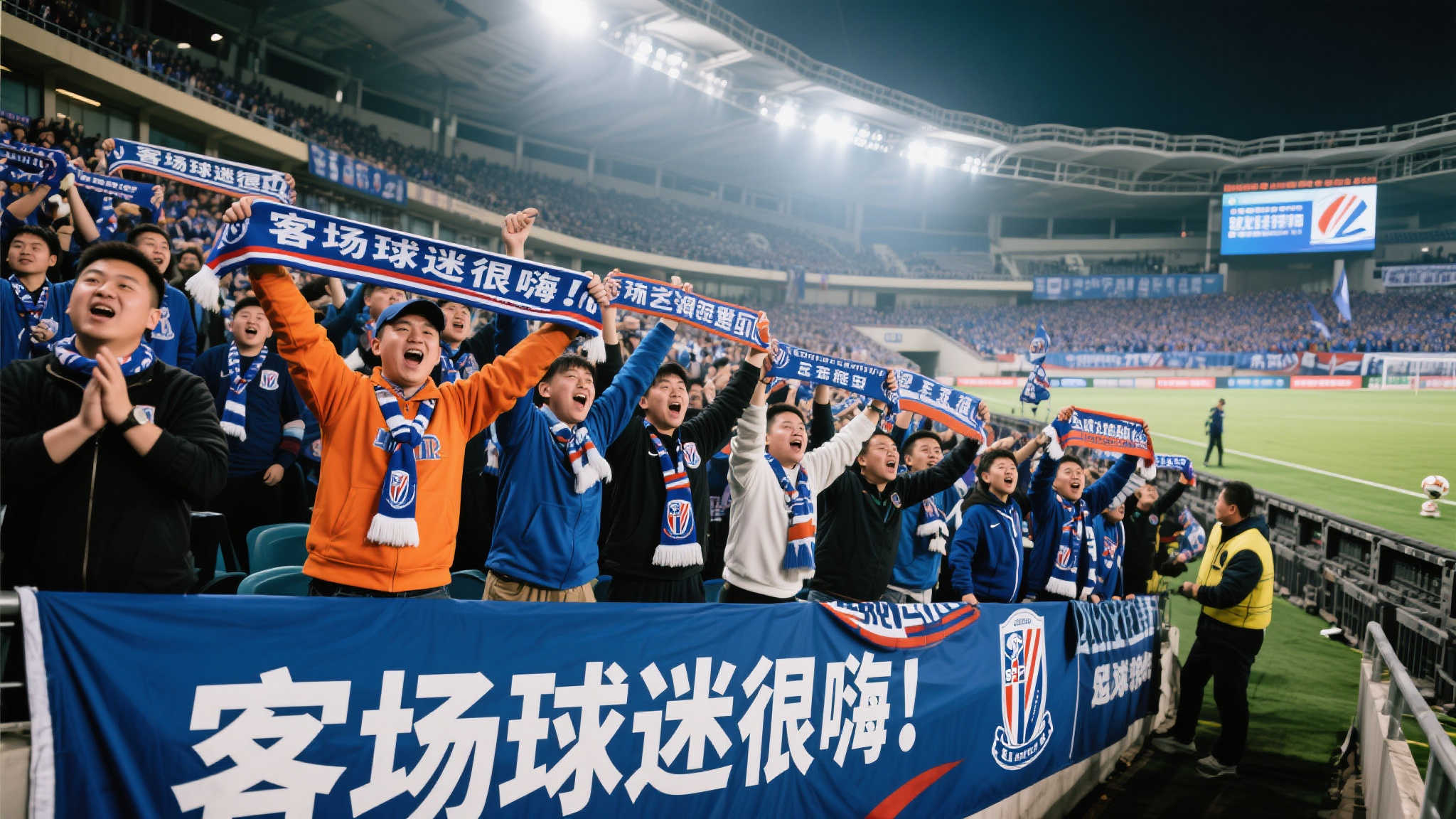 客场失利无碍,球迷热情不减 客场失利无碍,球迷热情不减